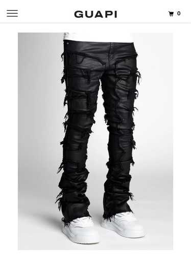 パンツ GUAPI ALL BLACK SUPER STACKED DENIM 30 Black Pearl Denim - Guapi Clothing