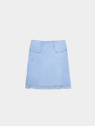 スカート MIU MIU Mini logo skirt Light Blue Miu Miu | Poplin Mini Skirt – Kirna Zabête