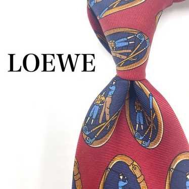 LOEWE ピンク ドットパターン ネクタイ美品 kbnet2019v1_ss83727