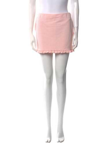 VIP【送料関税込】MiuMiu Printed Crepe Mini Skirt Miu miu pink skirt - Gem