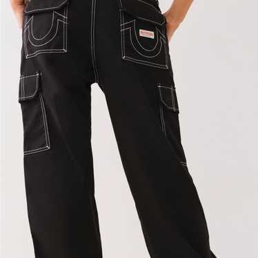 TRUE RELIGION ブラックカーゴパンツ TRUE RELIGION トゥルーレリジョン カットオフ カーゴショート