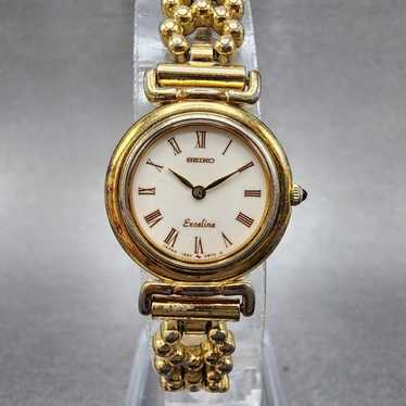 SEIKO Exceline 14K 175532 セイコー SEIKO Exceline Watch Round Face Combination Color Working