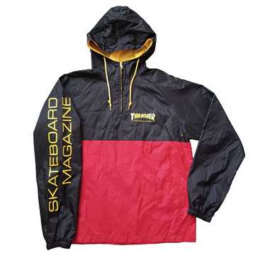 ジャケット・アウター Old skate 90s THRASHER work jacket Thrasher Windbreaker Jacket Skate & Destroy Maroon
