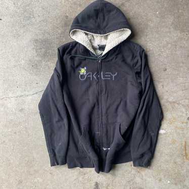 【Oakley】00s archive 2way pullover jacket Vintage Oakley Software Hoodie two tone Grey Cream Mens