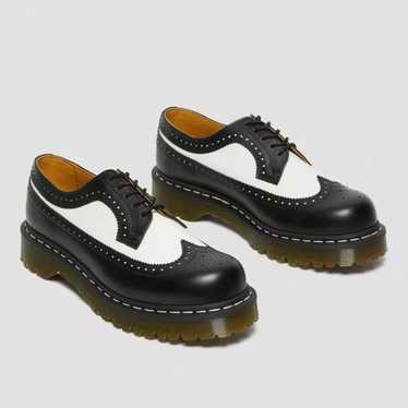 靴 Dr.Martens VINTAGE3989 BLACK UK5(24cm) Vintage Dr Martens 3989/59 Gloss Black Brogue Wingtip Shoes