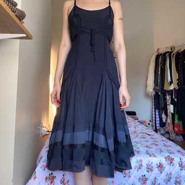 【MARITHE FRANCOIS GIRBAUD】W PUFF SLEEVE DRESS‐NAVY Marithe Francois Girbaud W PUFF SLEEVE DRESS navy