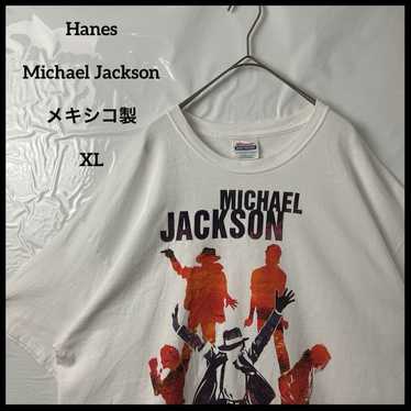 Hanes MICHAEL JACKSON Tシャツ Vintage Michael Jackson T-Shirt Size Medium White Shirt