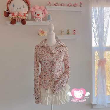 LIZ LISA romantic cosmetics 柄 ピンク リボン lizlisa Romantic Cosmetics柄 セットアップ ピンク - メルカリ