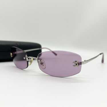 CHANEL Vintage sunglasses リムレス 4002 パープル CHANEL Vintage sunglasses リムレス 4002 パープル 小物