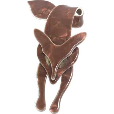 LEA STEIN PARIS リア.スタイン　フォックスブローチ Lea Stein brooch （FOX、アイボリー） | Milo Antiques & Vintage