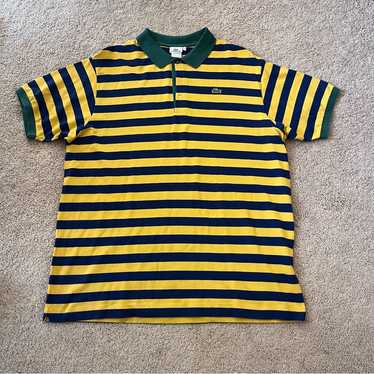 LACOSTE ラガーシャツ ネイビー/イエロー LACOSTE メンズラガーシャツ（色：ネイビー系）｜トップス