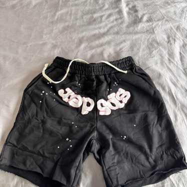 美品 SP5DER SPIDER WORLDWIDE SHORTS Mサイズ Spider Worldwide Sp5der OG Web Logo Sweat Shorts Black 2025
