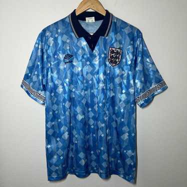 タグ付新品貴重umbro イングランド代表 M 90s ヴィンテージシャツ umbro イングランド代表 クラシックGKジャ－ジ(ブルー) UDS7675