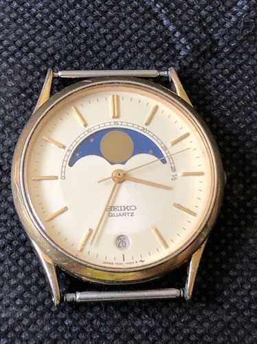 SEIKO 7434-7001 ムーンフェイズ New Old Stock Seiko Moon Phase quartz Dress watch, very