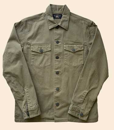 ジャケット・アウター RRL HERRINGBONE TWILL SHIRT M RRL Beige Herringbone Twill Jacket RRL