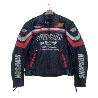 Simpson Racing ブラックジャケット 70's/80's/SIMPSON/シンプソン/中綿/レーシングジャケット/黒