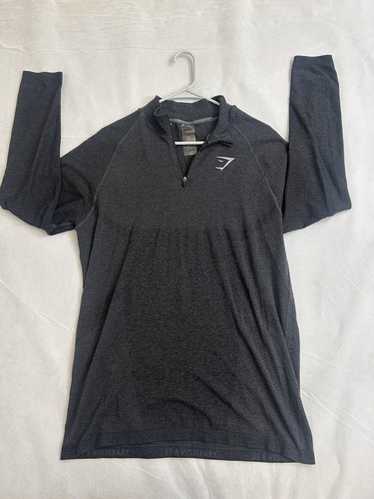 試着のみ　ジムシャーク　SEAMLESS 4/1 ZIP Gymshark Vital Seamless 1/4 Zip - Black/Silhouette Grey