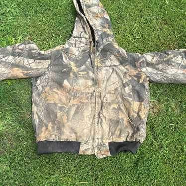 CARHARTT/REAL TREE CAMO/140cm相当 Vintage Carhartt Realtree Camo Jacket Hooded (Size 2XL) J144