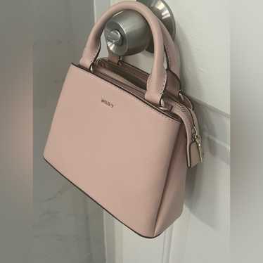 バッグ DKNY Pink/Brown Coated Canvas Satchel DKNY Clara Leather Satchel Crossbody Bag – The Foxy Shopper