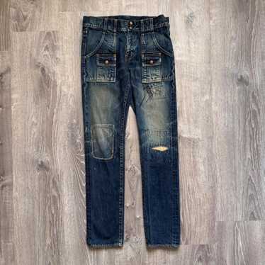 KAPITAL KOUNTRY デニム Kapital Double Knee Studded Jean Shorts Indigo | eBay
