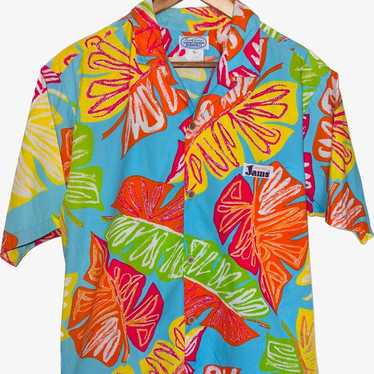 80s JAMS vintage shirt old surf ジャムス Vintage 1980's “jams” Surfline Label Memphis Design Cotton