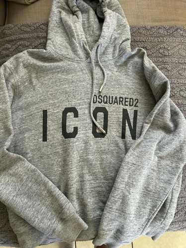 DSQUARED2 GREY コットン混 HOODIE DSQUARED2 logo-print Cotton Hoodie | Grey | FARFETCH BN