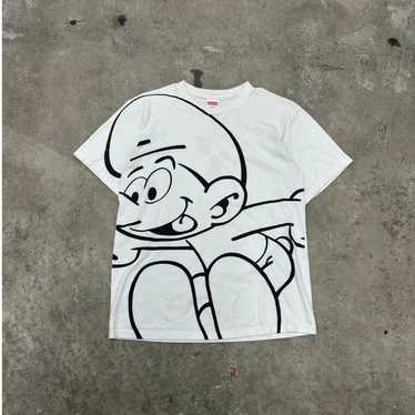 Supreme®/Smurfs™ Tee COLOR/STYLE：White Supreme Smurfs™ Tee (FW20) - $48