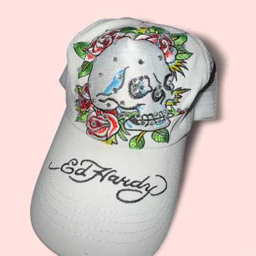 ◆Ed Hardy◆スカル ホワイト キャップ 送料込 Ed Hardy エドハーディホワイト スカル刺繍キャップ - メルカリ