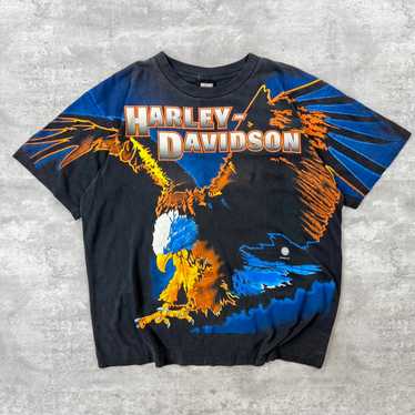 Harley Davidson eagle AOP 90s tシャツ Harley Davidson Motorcycles Eagle All Over Print T-Shirt