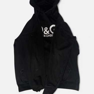 【DOLCE GABBANA】ロゴ入りフーディ Zip-up hoodie with all-over DG print in Black for Men