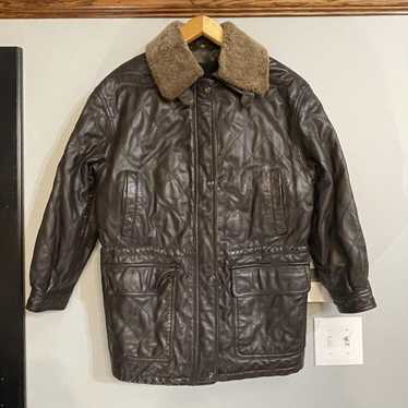 MARCO PIERGUIDI 革ジャケット Incredible MARCO PIERGUIDI Tan Leather Jacket--Size=52