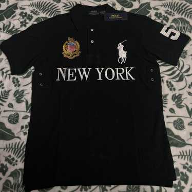 トップス polo ralph lauren new york black s size Polo Ralph Lauren New York Custom Fit Polo Shirt in Black