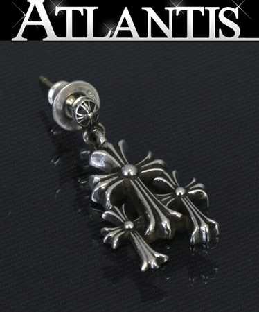 Chrome Hearts DRP STCK CH CRS/シルバーピアス クロムハーツ DRP STCK CH CRS/スタックCHクロスドロップ