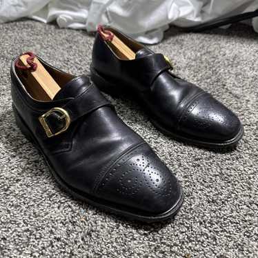 41 BALLY シングルモンク/イタリア製/vibramソールUK6.5/黒 バリー シングル モンクストラップ ブラック サイズ6.5E - 中古