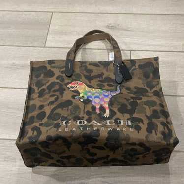 Coach ◆ 986 Tote 42 with rainbow signature rexy COACH® Outlet | Tote 42 With Rainbow Signature Rexy