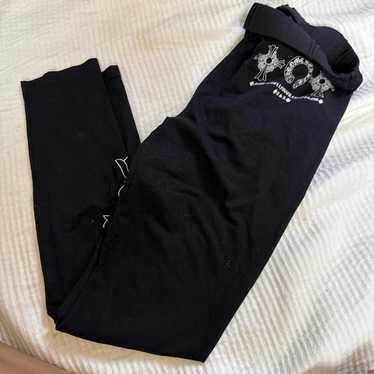 Chrome Hearts Leggings Logo×Black Msize Chrome Hearts Womens Monogram Leggings Size XS or S Black