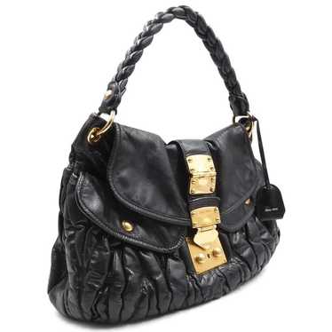 バッグ vintage miumiu hand bag 1998 MIU MIU Canvas Black Vintage Women's Small Handbag With