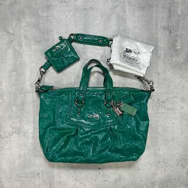バッグ Vintage Coach Shoulder Tote Bag Green Coach Vintage Tote Bag, Yellow and Lime Green | eBay