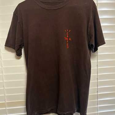 送関込★Travis Scott CJ★Digital Girl ロゴ半袖Tシャツ Travis Scott CJ Digital Girl T-shirt Pepper Brown Men's
