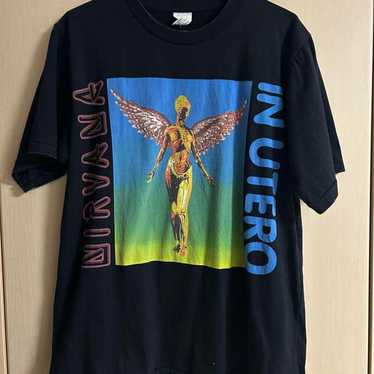 NIRVANA ニルバーナ INUTERO 青ハネ T XL 1993 USA NIRVANA / ニルヴァーナ Tシャツ IN UTERO TOUR 1993 | craif