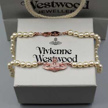 Vivienne Westwood ボックスセット With Box Vivwienne Westwood Silver Orb Pin Choker Necklace
