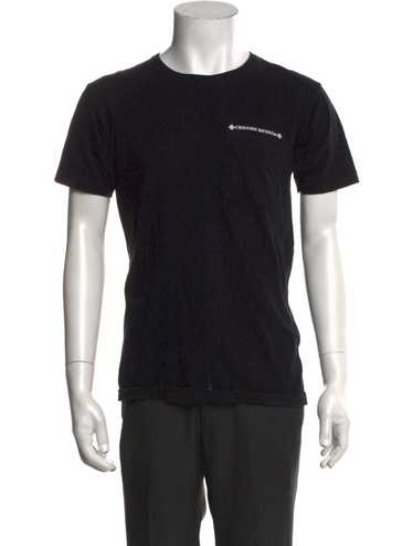 【Chrome Hearts】 Script Letter Logo T-Shirt Black Chrome Hearts Back USA Script Logo Black Short Sleeve Tee