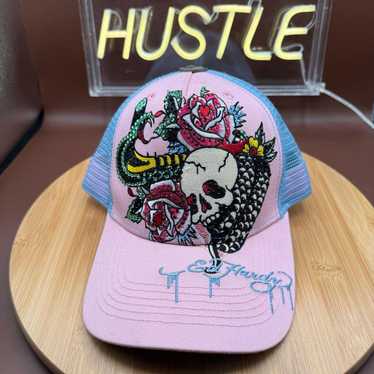 Ed Hardy Black & Pink Trucker Hat エドハーディー キャップ Ed Hardy Koi Fish Black & Pink Trucker Hat | Zumiez