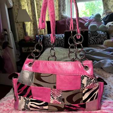 バッグ Coach Signature Patchwork Hand Bag Pink Coach pink patchwork - Gem