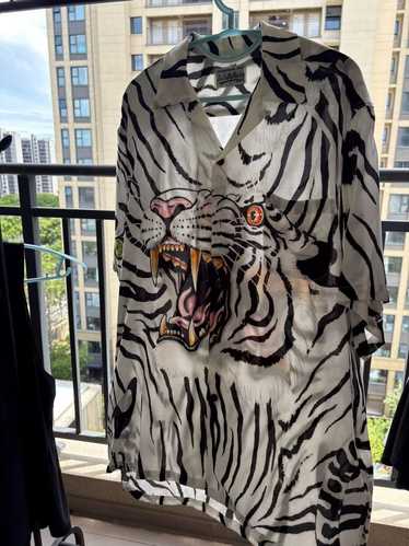 トップス WACKO MARIA White Tiger Flame Print M5 White tiger design wacko - Gem
