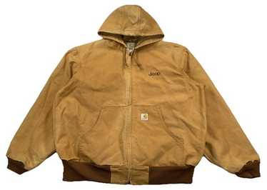 [中古]Carhartt J131-BRN ブラウン ジャケット M Carhartt J131 BRN Men's Brown Thermal Lined Duck Hooded