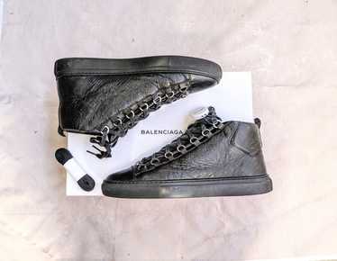 ［ひ］Archive balenciaga arena 42 27cm Balenciaga Arena High Black Cracked Leather Sneakers – Dolce
