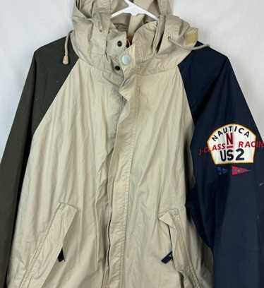 ジャケット・アウター nautica challenge jclass sailing jacket VINTAGE 90's NAUTICA SPELLOUT CHALLENGE J-CLASS HOODED