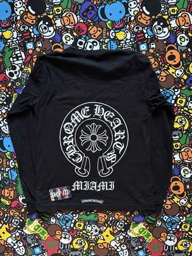【CHROME HEARTS】Multi Color Horse Shoe L/S Tシャツ Chrome Hearts Multi Color Horse Shoe L/S T-shirt Black Men's