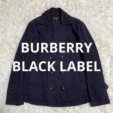 BURBERRY BLACK LABEL ネイビー ピーコート L BURBERRY BLACK LABEL ピーコート ジャケット チェック